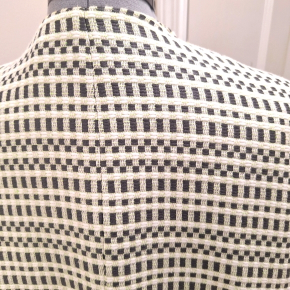 Classiques enter Grey & Off White Checked A-Semetrical Front Blazer Size 20W - Picture 3 of 8